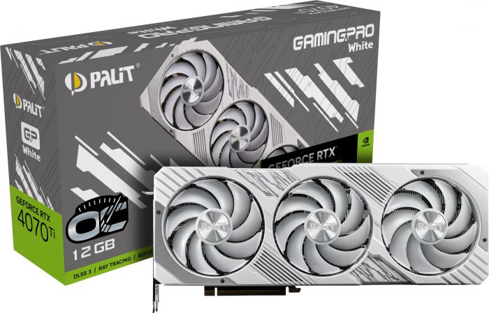 Відеокарта GF RTX 4070 Ti 12GB GDDR6X GamingPro OC White Palit (NED407TV19K9-1043W)