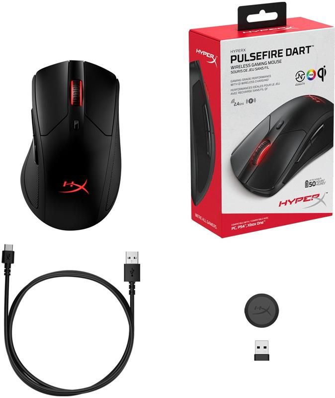 Мишка бездротова HyperX Pulsefire Dart Black (4P5Q4AA)