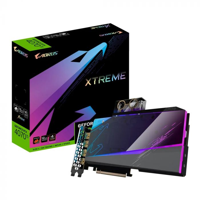 Відеокарта GF RTX 4070 Ti 12GB GDDR6X Aorus Xtreme Waterforce WB Gigabyte (GV-N407TAORUSX WB-12GD)