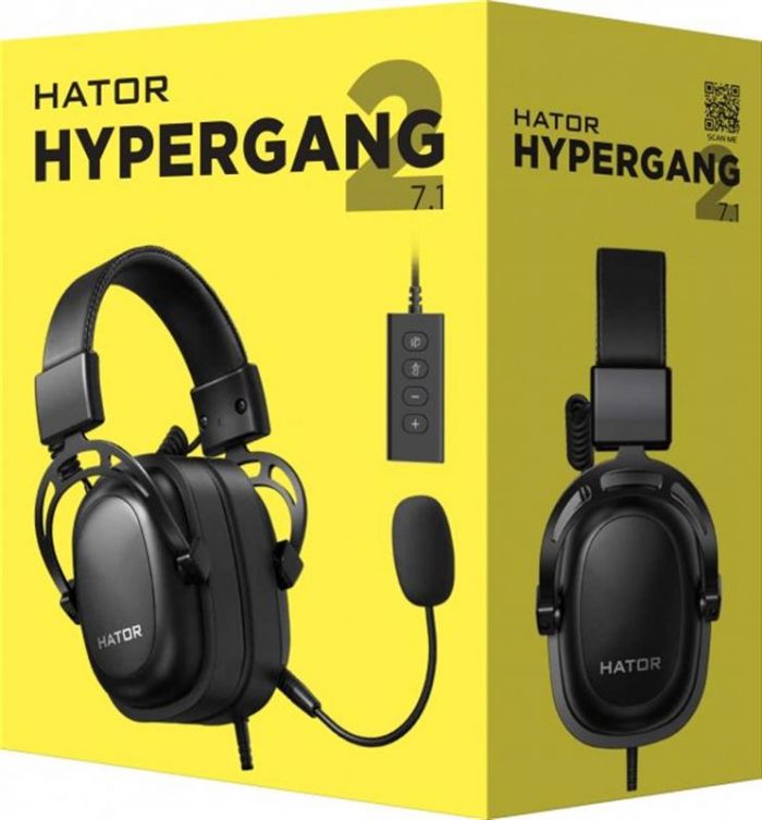 Гарнiтура Hator Hypergang 2 USB 7.1 Black (HTA-940)