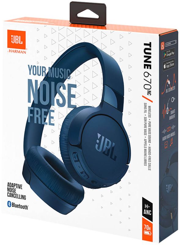 Bluetooth-гарнітура JBL Tune 670 NC Blue (JBLT670NCBLU)