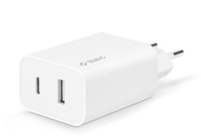 Мережевий зарядний пристрій Ttec SmartCharger Duo PD USB-C/USB-A 32Вт White (2SCS24B)