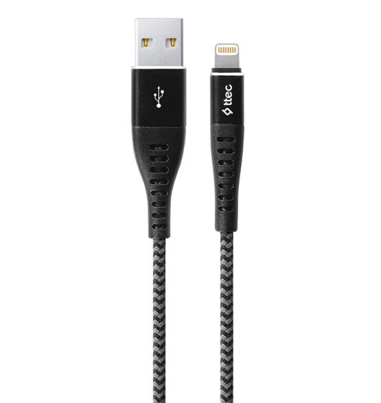 Кабель Ttec USB - Lightning (M/M), ExtremeCable, 1.5 м, Black (2DKX01LS)