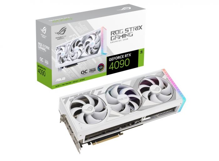 Відеокарта GF RTX 4090 24GB GDDR6X ROG Strix Gaming OC White Edition Asus (ROG-STRIX-RTX4090-O24G-WHITE)