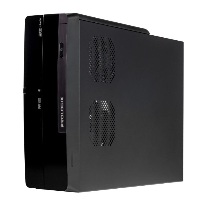 Корпус Prologix E106 Slim 400W 8cm, 2хUSB3.0, Black Door