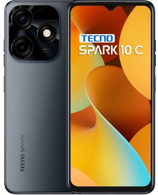 Смартфон Tecno Spark 10C (KI5m) 4/64GB NFC Dual Sim Meta Black (4895180798214)