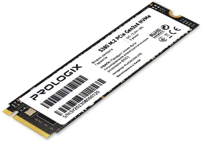 Накопичувач SSD  256GB Prologix S380 M.2 2280 PCIe 3.0 x4 NVMe TLC (PRO256GS380)