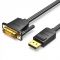 Кабель Vention DisplayPort - DVI (M/M), 1.5 м, Black (HAFBG)