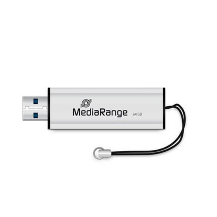 Флеш-накопичувач USB3.0 64GB MediaRange Black/Silver (MR917)
