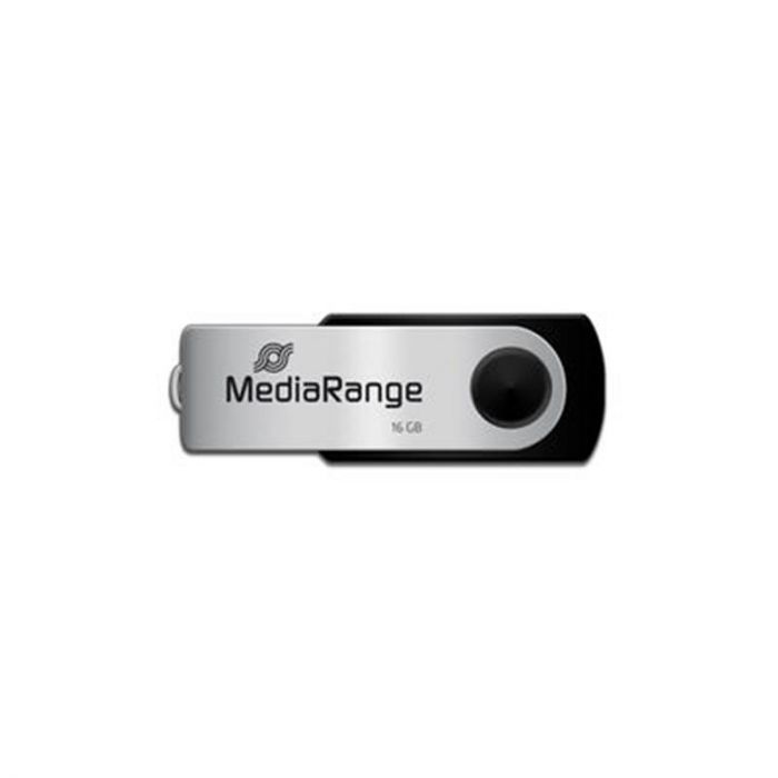 Флеш-накопичувач USB2.0 16GB MediaRange Black/Silver (MR910)