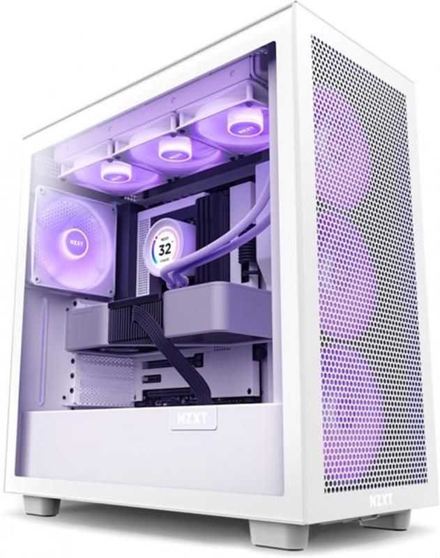 Корпус NZXT H7 Flow RGB White (CM-H71FW-R1) без БЖ