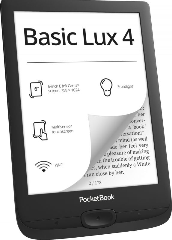 Електронна книга PocketBook 618 Basic Lux 4 Ink Black (PB618-P-CIS)