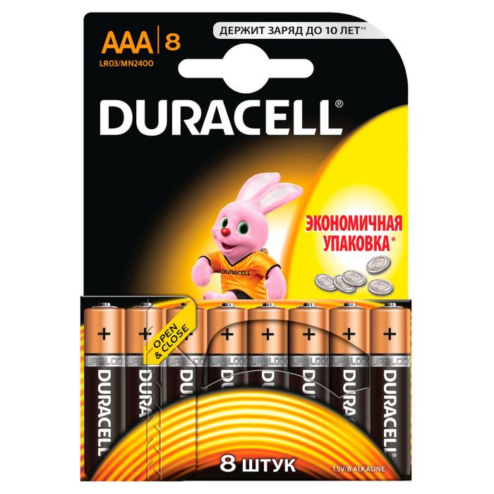 Батарейка Duracell Duralock Basic AAA/LR03 BL 8шт