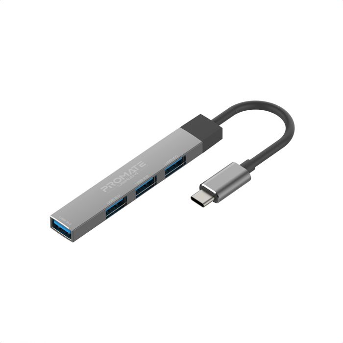USB-хаб Promate LiteHub-4 USB Type-C Grey 