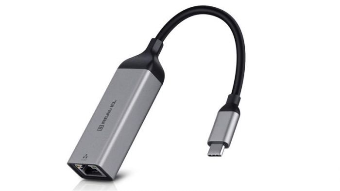 Адаптер REAL-EL CE-150 USB Type-C-RJ45 Black 