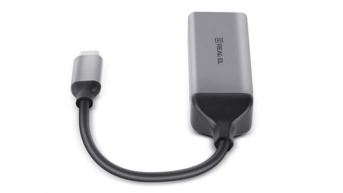 Адаптер REAL-EL CE-150 USB Type-C-RJ45 Black 