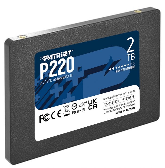 Накопичувач SSD 2TB Patriot P220 2.5" SATAIII TLC (P220S2TB25)