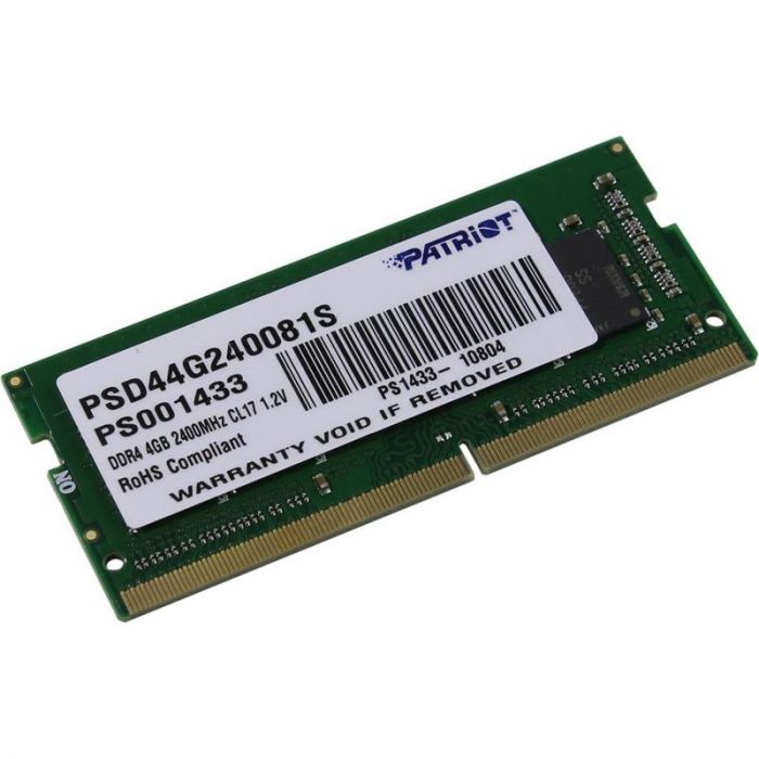 Модуль пам`яті SO-DIMM 4GB/2400 DDR4 Patriot Signature Line (PSD44G240081S)