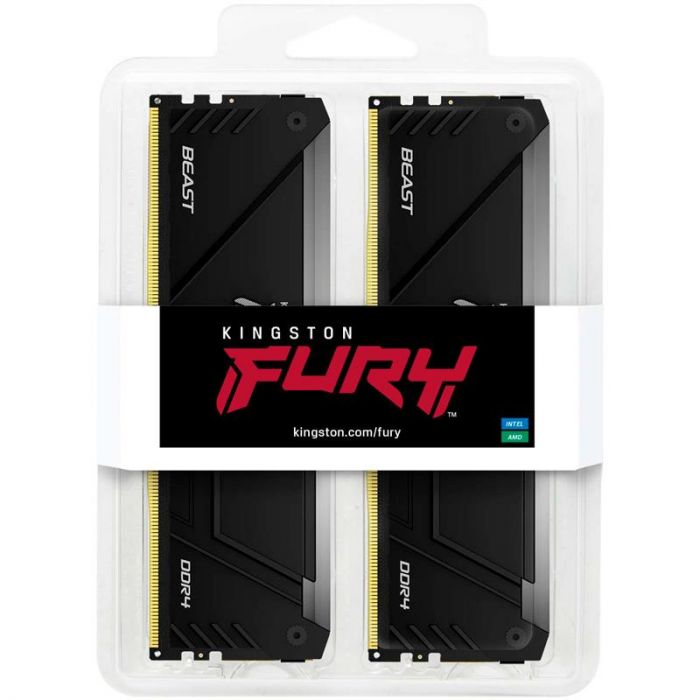 Модуль пам`ятi DDR4 2x32GB/3200 Kingston Fury Beast RGB (KF432C16BB2AK2/64)