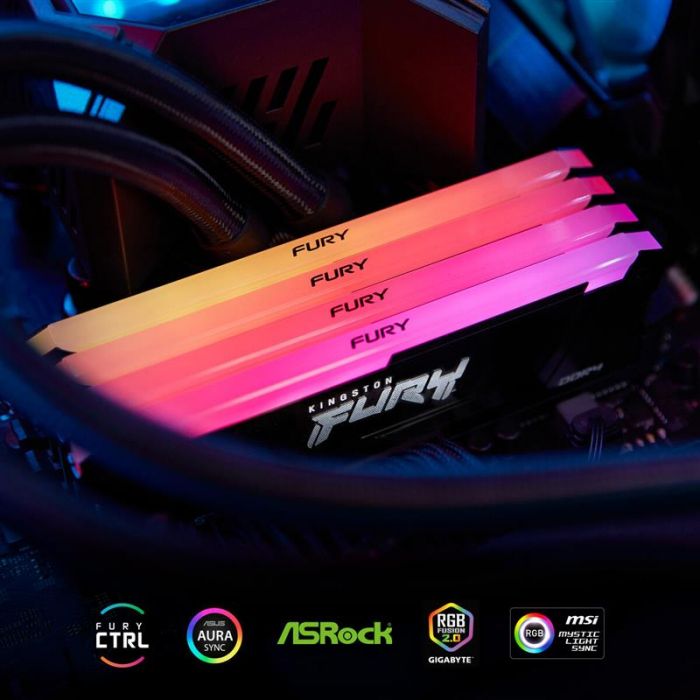 Модуль пам`яті DDR4 2x16GB/3200 Kingston Fury Beast RGB (KF432C16BB12AK2/32)