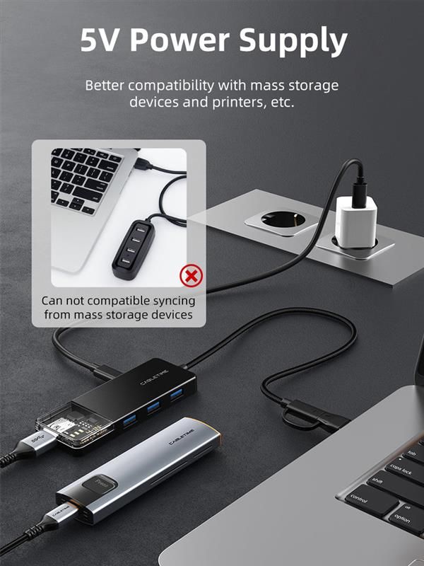 USB-хаб Cabletime CB03B USB Type-C 4-в-1