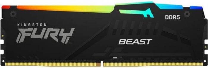 Модуль пам`яті DDR5 2x16GB/5200 Kingston Fury Beast RGB Black (KF552C40BBAK2-32)