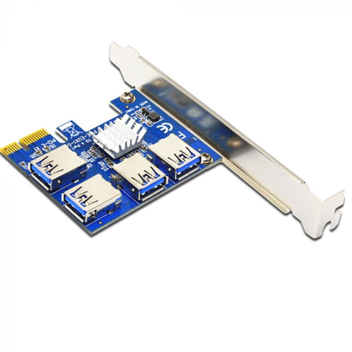 Контролер Voltronic (YT=C-PCI-Е=>4*USB3.0/23148) PCI-Е - USB 3.0, 4 порта, 5Gbps, OEM