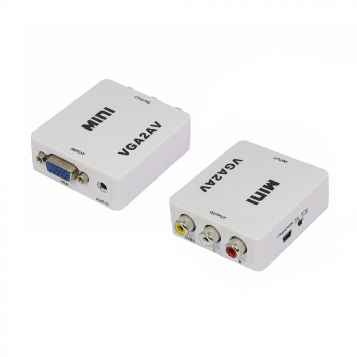 Адаптер Voltronic VGA - 3хRCA, (M/M), White (YT-CM-VGA/AV/09388)