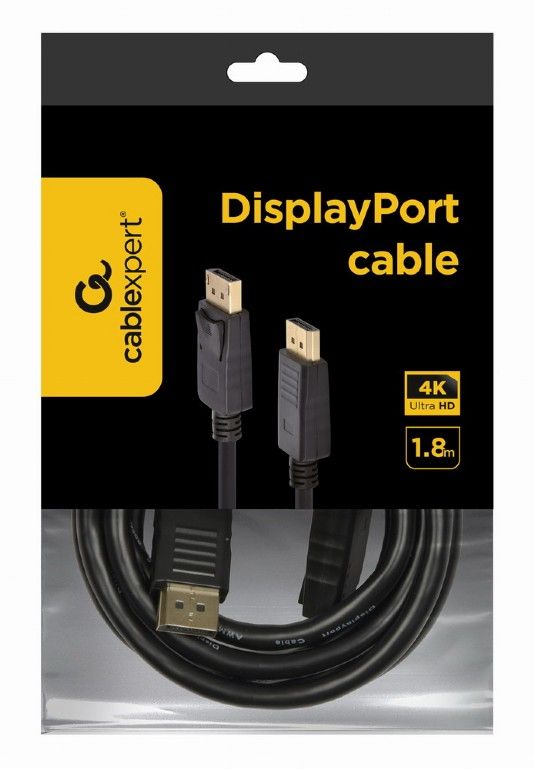 Кабель Cablexpert DisplayPort - DisplayPort V 1.2 (M/M), 1.8 м, чорний (CC-DP2-6)