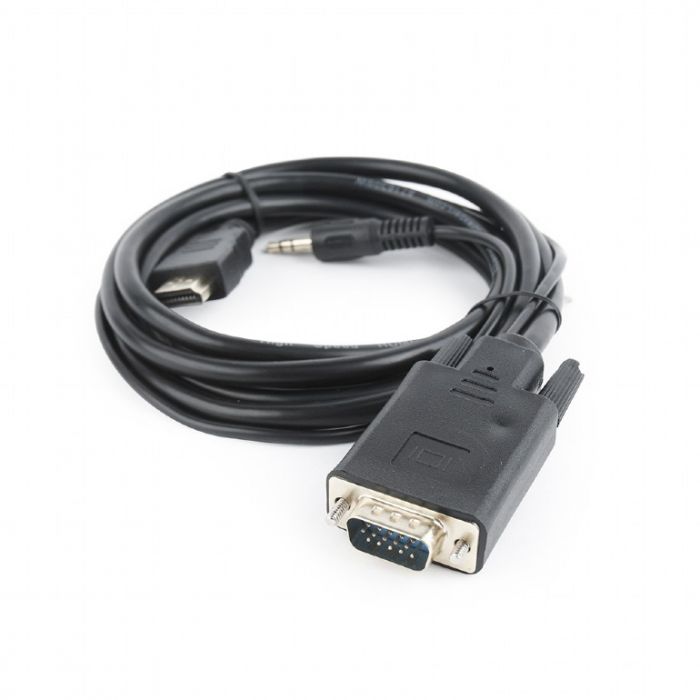 Кабель Cablexpert HDMI - VGA+3.5 мм, M/M, 1.8 м, чорний (A-HDMI-VGA-03-6) пакет