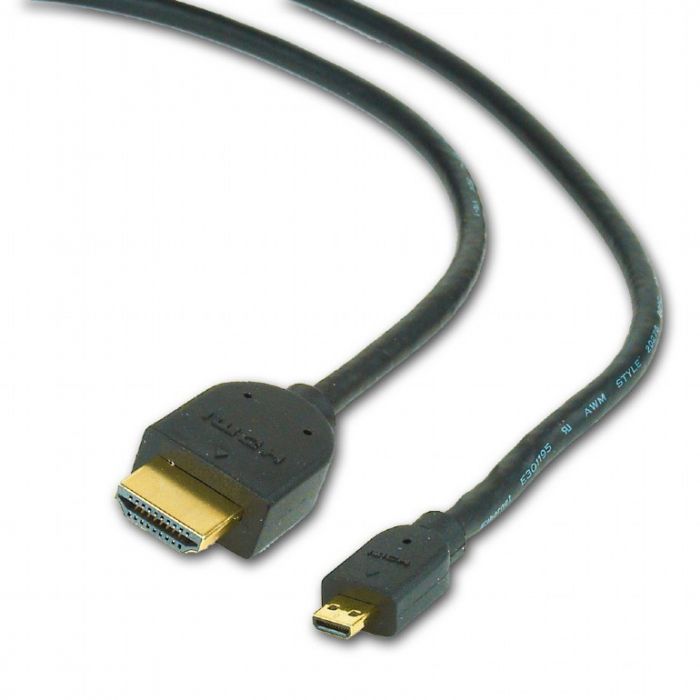 Кабель Cablexpert HDMI - microHDMI v.2.0, M/M, 1.8 м, чорний (CC-HDMID-6) пакет