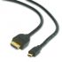 Кабель Cablexpert HDMI - microHDMI v.2.0, M/M, 1.8 м, чорний (CC-HDMID-6) пакет