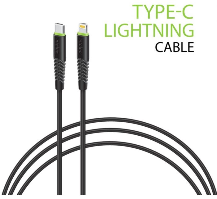 Кабель Intaleo CBFLEXTL1 USB-C-Lightning 1.2м Black (1283126542459)