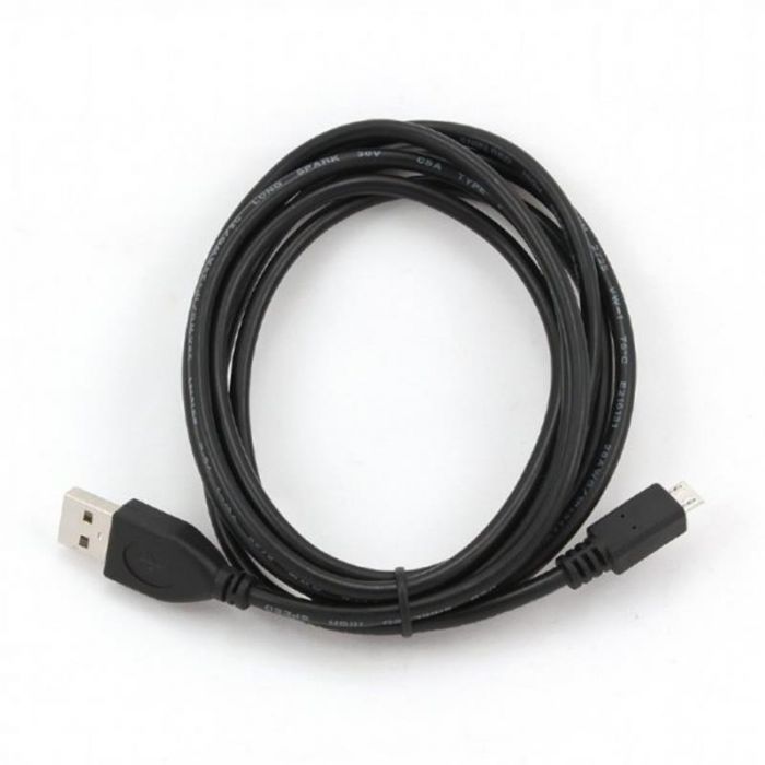 Кабель Cablexpert USB - micro USB V 2.0 (M/M), 0.1 м, чорний (CCP-mUSB2-AMBM-0.1M)