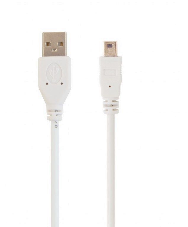 Кабель Gembird (CC-USB2-AM5P-6) USB-Mini USB (5 pin) 1.8м, білий