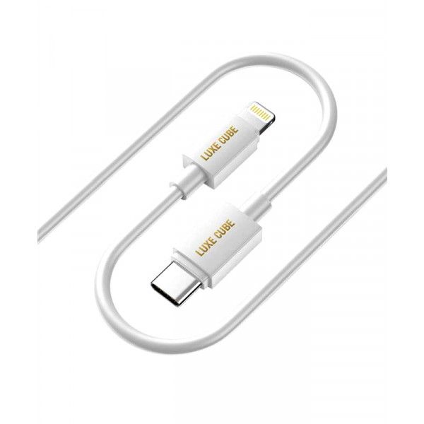 Кабель Luxe Cube USB Type C-Lightning, 3А, 1м, білий  (8886668686693)