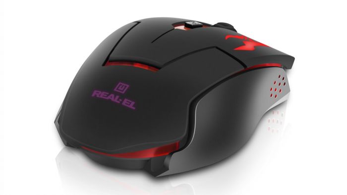 Миша REAL-EL RM-520 Gaming Black  (EL123200020)