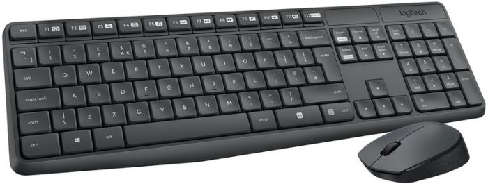 Комплект (клавіатура, мишка) бездротовий Logitech MK235 Grey USB (920-007931)