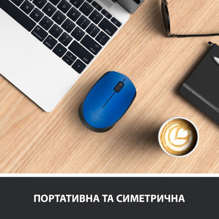 Миша бездротова Logitech M171 Blue/Black (910-004640)