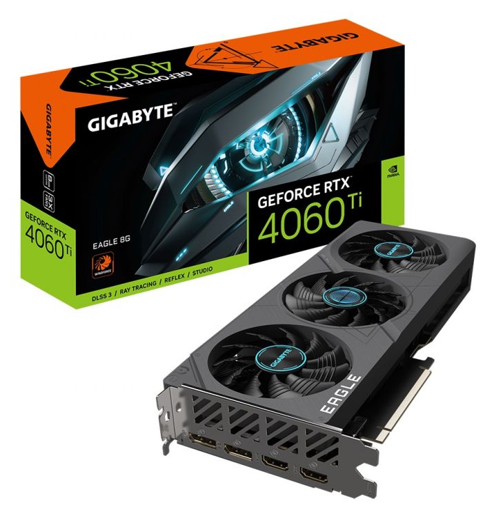 Відеокарта GF RTX 4060 Ti  8GB GDDR6 Eagle Gigabyte (GV-N406TEAGLE-8GD)