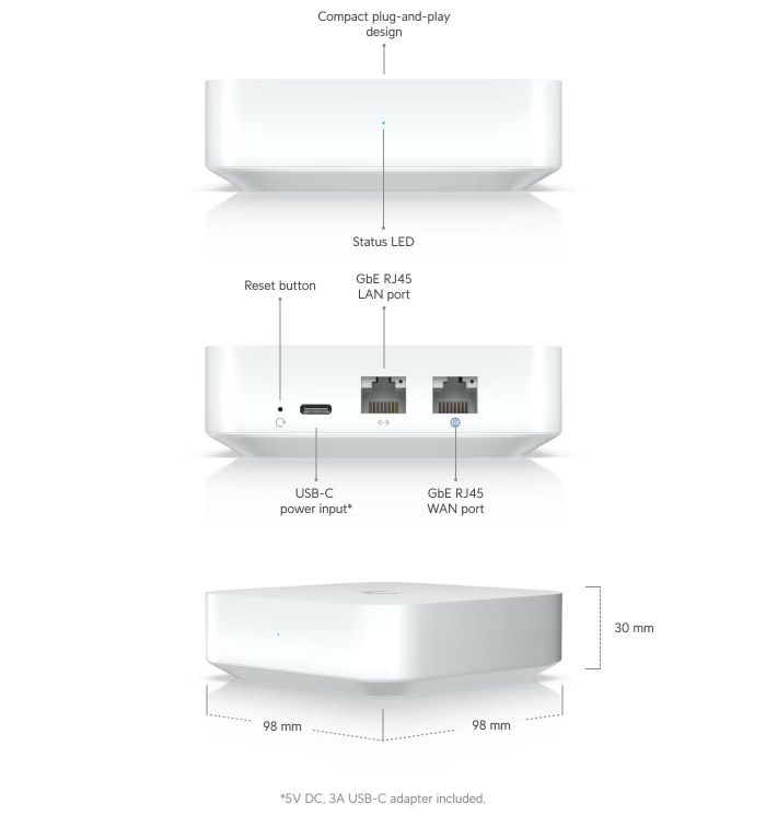Маршрутизатор Ubiquiti Unifi Gateway Lite (UXG-Lite)