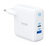 Мережевий зарядний пристрій Anker PowerPort+ Atom III White, 45W USB Type-C + 15 W USB (A2322G21)
