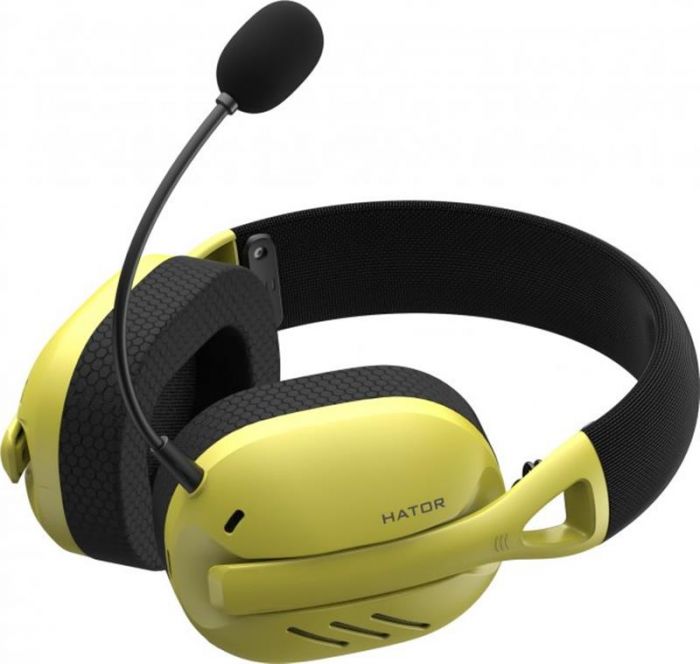 Bluetooth-гарнiтура Hator Hyperpunk 2 Wireless Tri-mode Black/Yellow (HTA-857)