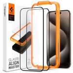 Захисне скло Spigen Glas.tR AlignMaster FC для Apple iPhone 15 Plus, Black, 2шт (AGL06886)