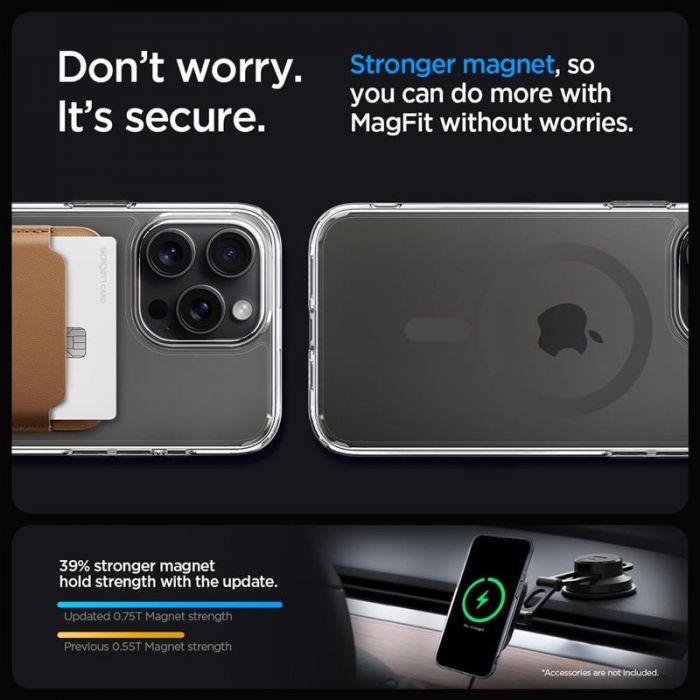 Чохол-накладка Spigen Ultra Hybrid MagFit для Apple iPhone 15 Pro Graphite (ACS06716)