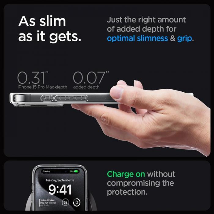 Чохол-накладка Spigen Ultra Hybrid MagFit для Apple iPhone 15 Pro Max Carbon Fiber (ACS06578)