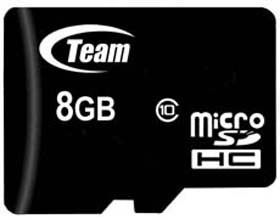 Карта пам`ятi MicroSDHC 8GB Class 10 Team + SD-adapter (TUSDH8GCL1003)-