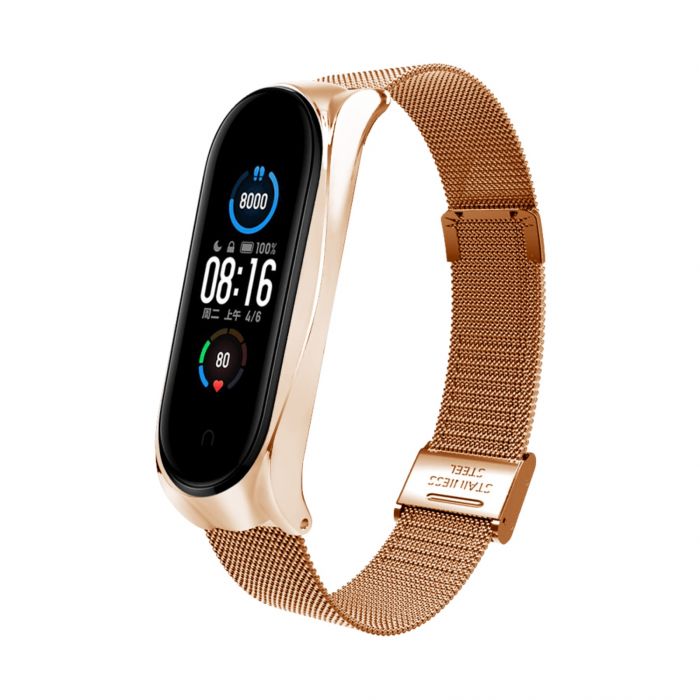 Ремінець BeCover Metal для Xiaomi Mi Smart Band 8 Rose Gold (709360)