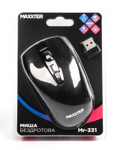 Миша бездротова Maxxter Mr-331 Black