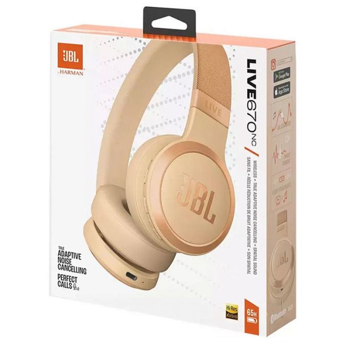 Bluetooth-гарнітура JBL Live 670NC Sandstone (JBLLIVE670NCSAT)